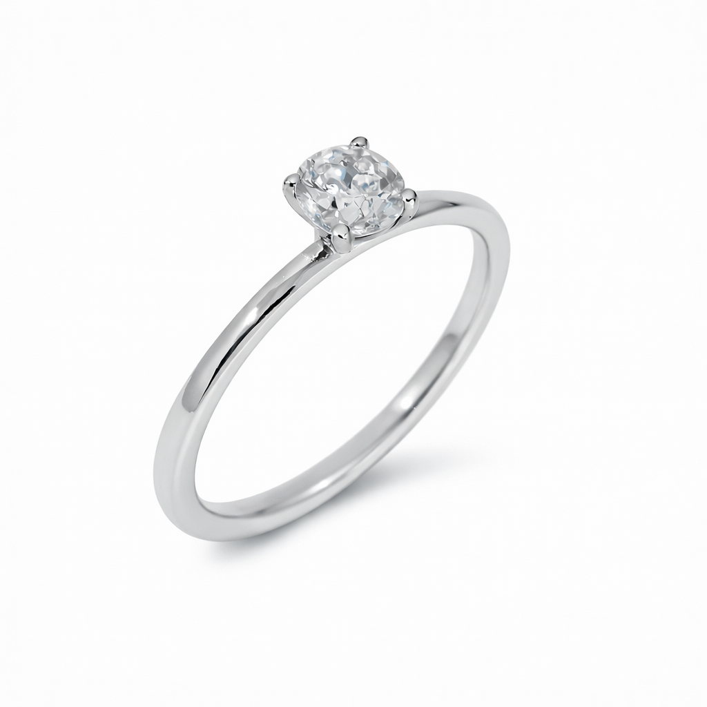 Lab-grown Solitair ring 0.40crt